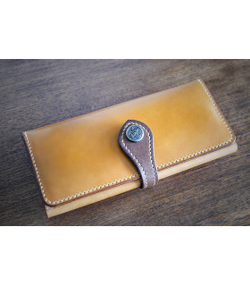 Cartera de cuero con billetero tarjetero y monedero, para mujer.