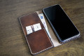 Funda de cuero para teléfono móvil