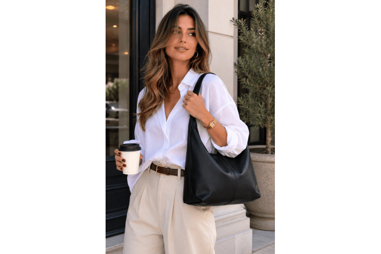 Bolso de piel modelo Trazo